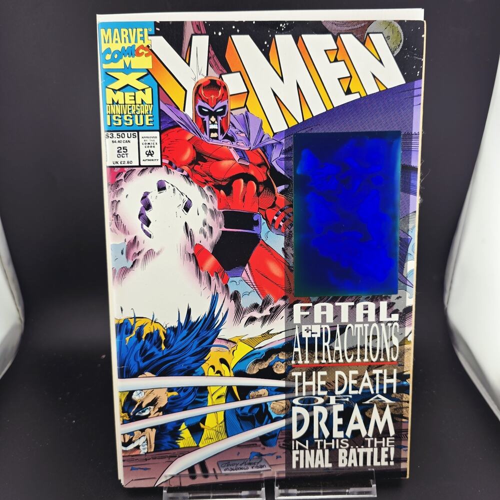 X-Men #25 (1993) Fatal Attractions Key Issue Magneto Gambit Hologram Cover VF